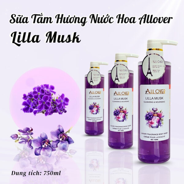 Sữa Tắm Hương Nước Hoa Mịn Da Allover 750ml - Hình ảnh 8