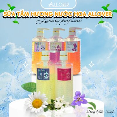 sữa tắm dưỡng ẩm hương nước hoa Pháp ALLOVER Luxury Perfume