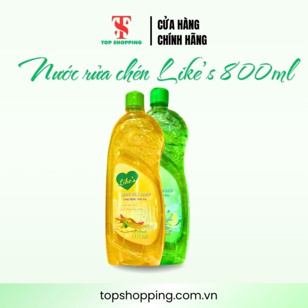 Nước rửa chén LIKE'S 800ml