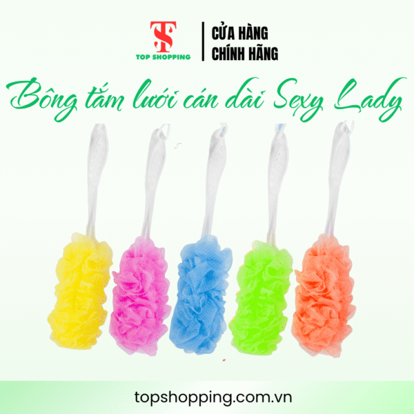 Bông tắm lưới cán dài Sexy Lady
