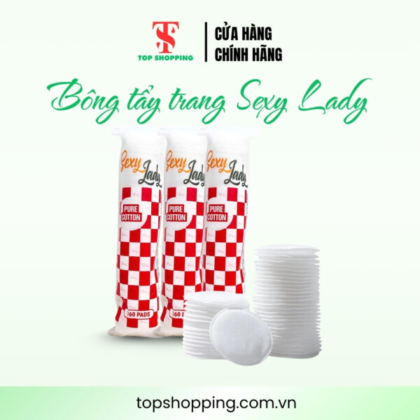 Bông tẩy trang Sexy Lady Tròn160 miếng