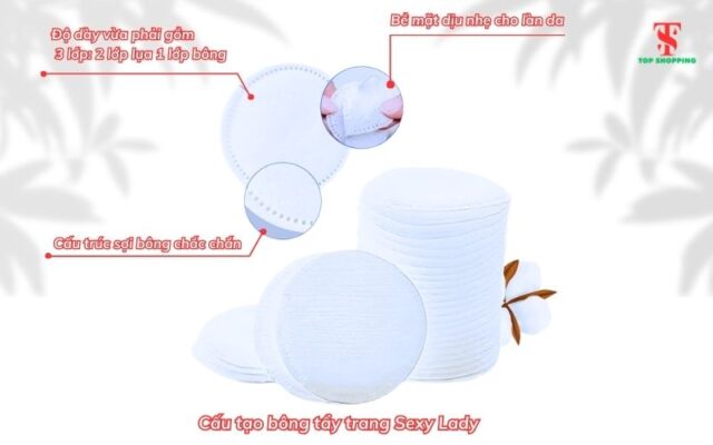 Cấu tạo bông tẩy trang Sexy Lady