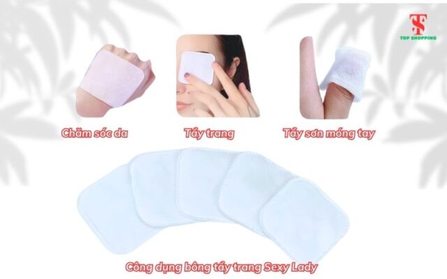 Công dụng bông tẩy trang Sexy Lady
