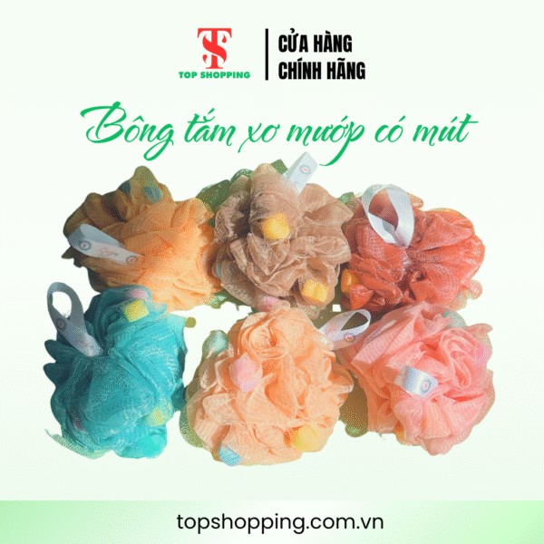 Bông tắm xơ mướp có mút