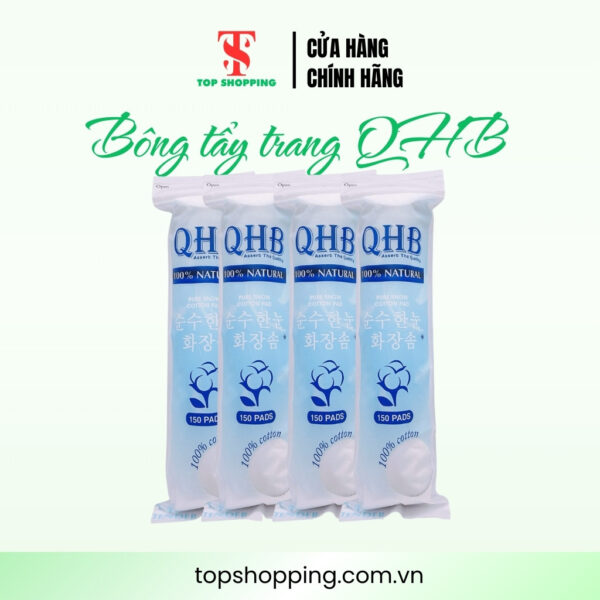 Bông tẩy trang QHB 150 miếng