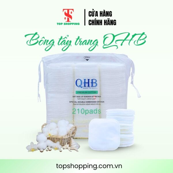 Bông tẩy trang QHB 210 miếng