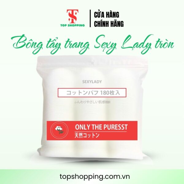 Bông tẩy trang Sexy Lady 180 miếng tròn