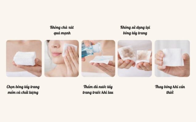 Cách dùng bông tẩy trang đúng cách