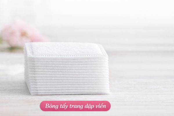 Bông tẩy trang dập viền