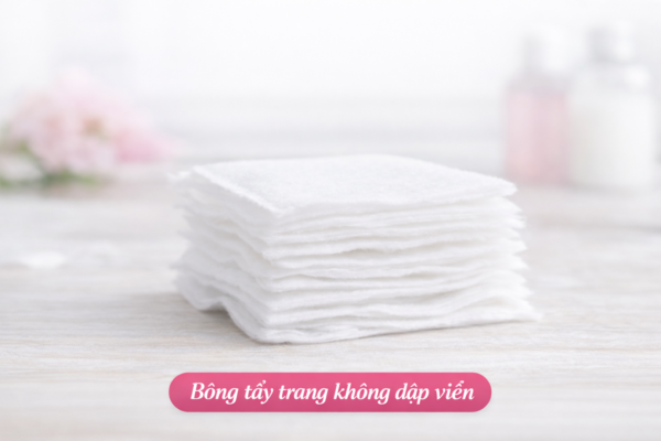 Bông tẩy trang không dập viền
