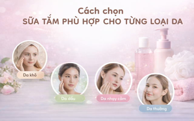Cách chọn sữa tắm phù hợp cho từng loại da