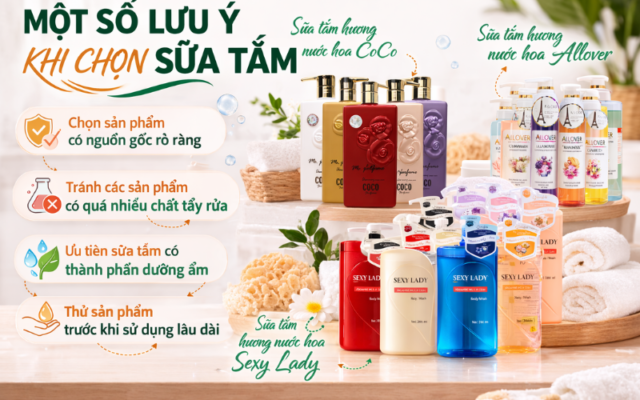 Một số lưu ý khi chọn sữa tắm
